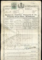 SZABADKA 1875. Kétnyelvű Marhalevél , 5Kr Okmánybélyeggel, Ritka! - Brieven En Documenten