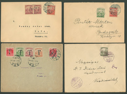 1918. 8db Küldemény, Kisegítő Portó Bélyegekkel - Used Stamps