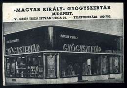 BUDAPEST Magyar Király  Gyógyszertár, Régi Recept Boríték - Unclassified