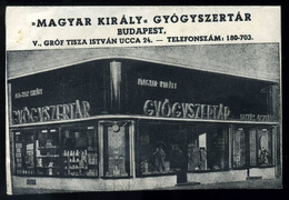 BUDAPEST Magyar Király  Gyógyszertár, Régi Recept Boríték - Zonder Classificatie