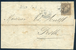 FRANCIAORSZÁG 1876. Levél, Tartalommal Budapestre - Used Stamps