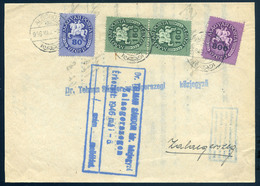 ALSÓGÖD 1946. Kézbesítési Vevény Lovasfutár Bélyegekkel Zalaegerszegre - Covers & Documents