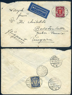DANZIG 1934. Légi Levél Balatonlellére Köldve - Covers & Documents
