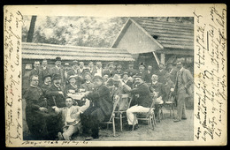 MEZŐCSÁT 1908. Mulatozók,  Fotós Képeslap - Hongarije