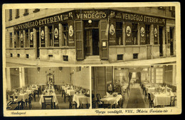 BUDAPEST 1944. VIII. Mária Terézia Tér, Varga Vendéglő, Régi Képeslap  /  Varga Restaurant  Vintage Pic. P.card - Hongarije