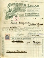 ZÁGRÁB 1911. Agramer Likőr, , Dekoratív Fejléces Számla - Unclassified