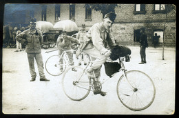 ZSOMBOLYA 1912. 3. Honvéd Huszár Ezred , Kerékpáros Század, Fotós Képeslap - Ungheria