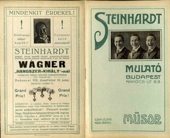 BUDAPEST Steinhardt Mulató , Dekoratív Programfüzet, Reklámokkal 1910-15. Cca.  /  Decorative Program Brochure, Adv. - Zonder Classificatie