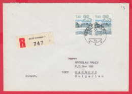 243207 /  REGISTERED COVER 1987 - 2.40 - ZODIAC  , CHISSO 1  - GABROVO BULGARIA , Switzerland Suisse - Cartas