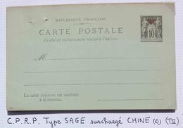 Chine - C.P.R.P Type Sage  Surchargé  CHINE - - Briefe U. Dokumente