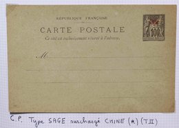 Chine - C.P Type Sage  Surchargé CHINE  - - Cartas & Documentos