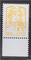 = Marianne Et La Jeunesse Gommée X 1 En Valeur 0.01€ 4763 Avec Bord Bas De Feuille - 2013-2018 Marianne Of Ciappa-Kawena