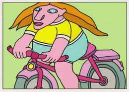 Cpm 1741/237 ERGON - Femme à Bicyclette - Vélo - Cyclisme - Bicycle - Illustrateurs - Illustrateur - Ergon