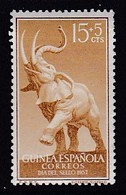 TIMBRE NEUF DE GUINEE ESPAGNOLE - JOURNEE DU TIMBRE 1957 (ELEPHANT) N° Y&T 385 - Journée Du Timbre