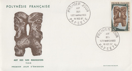 Enveloppe  FDC   1er Jour  POLYNESIE    Art  Des  ILES  MARQUISES   1967 - FDC