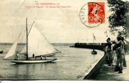 N°73431 -cpa Le Pouliguen -un Jour De Régates -le Gagnant Du Grand Prix- - Sailing