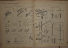 Plan D'une étude Sur Les Assemblages De Bois Et De Fer Et De Fer Et Fonte. 1884. - Travaux Publics