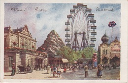 Litho Künstlerkarte AK Wien Vienna Prater Lustspieltheater Riesenrad Österreich Ungarn Austria Autriche Wiener Aquarell - Prater