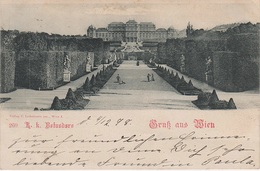 AK Gruß Aus Wien 1898 K U K Belvedere Schloß Museum Prinz Eugen Straße 27 Wieden Österreich Ungarn Austria Autriche - Belvedere