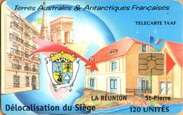 TAAF - TF-STA-0023, Délocalisation Du Siège, Government Buildings, Monuments, 1000ex, 8/00, As Scan - TAAF - Territorios Australes Franceses