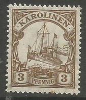 German Caroline Islands - 1919 Kaiser's Yacht 3pf  MH *   Sc 21 - Isole Caroline