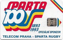 Czechoslovakia - CSFR - Sparta Praha Rugby - 1992, SC5, No Cn. 100Units, 100.000ex, Used - Tschechoslowakei