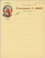 Delcampe - SALON De PROVENCE (B Du R) - 3 En-têtes Etablissements P. Ombre - Importation Directe De Cafés - Levensmiddelen