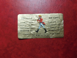 Highest Awards  - Vintage Old Whisky Label Etiquette Etichetta - Whisky