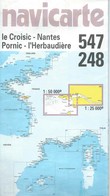 Navicarte N° 248 / 547 : NANTES / St-NAZAIRE 1/25 000ème - Le CROISIC / PORNIC 1/50 000ème - 1998. - Cartas Náuticas