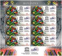 Moldova. 2019 UNESCO. Year Of The Periodic Table Of Chemical Elements. Sheetlet Of 8 - Moldavië