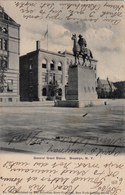 New York Brooklyn - General Grant Statue - B&W - Dos Simple Back - Written 1905 - 2 Scans - Brooklyn