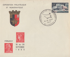 Enveloppe  FRANCE  Exposition   Philatélique   FIRMINY  1965 - Esposizioni Filateliche