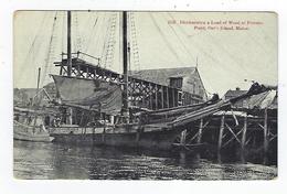 CPA Maine Discharging A Load Of Wood At Princes Point Orr's Island - Autres & Non Classés