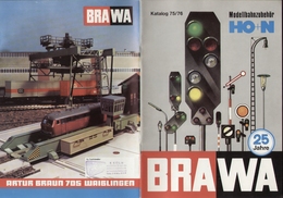 Catalogue BRAWA 1975/76 25 Jahre Modellbahnzubehör HO + N + Preis DM - Allemand