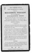 Maeguerite Toussaint épouse De Jean Baptiste Berne Décédée à Sommethonne En 1922 à L'age De 69 Ans - Meix-devant-Virton