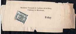 Bande Journal Affranchie Par 1 Timbre Préoblitéré Envoyée De La Louvière (station) Vers Feluy En 1902 - Roulettes 1900-09