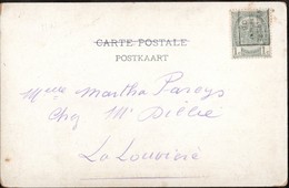 Carte Illustrée Affranchie Par 1 Timbre Préoblitéré Envoyée De La Louvière (station) En Ville En 1906 - Roller Precancels 1900-09