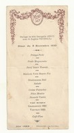 MENU MARIAGE  NOVEMBRE 1930 - Menus