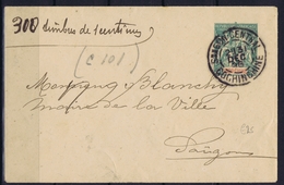Cochinchne Saigon Entier De Indo Chine Local Use 1896 - Storia Postale
