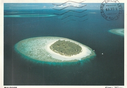 * Cartolina - Maldive - Atollo - Viag. Per Bologna 1995 - Maldives