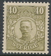 Sweden 1917, Facit # 90b.Gustaf V In Medallion, Without Wm Or Wm KPV. MLH(**) - Neufs