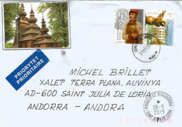 Lettre De La Province De Poméranie, 2019, Adressée Andorra, Avec Timbre à Date Arrivée - Storia Postale