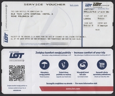 2019 LOT Polish Airlines - Taxi Hotel VOUCHER / Boarding Pass - Warsaw - Boarding Passes