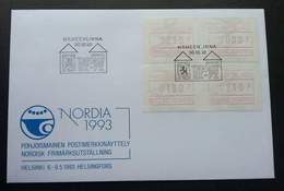 Finland NORDIA 1992 1993 ATM (Frama Label Stamp FDC) - Storia Postale