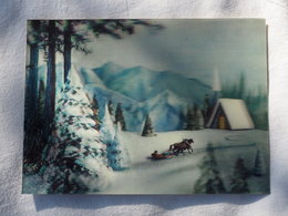 3d 3 D Lenticular Stereo Postcard Winter Fairy Tale  1975   A 193 - Stereoscopische Kaarten