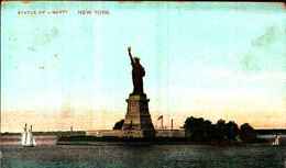 4450)  Cartolina Di New York- Statue Of Liberty -viaggiata 1910 - Statue De La Liberté