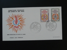 FDC Année Internationale Des Droits De L'Homme Afars Et Issas 1968 (ex 626304817) - Briefe U. Dokumente