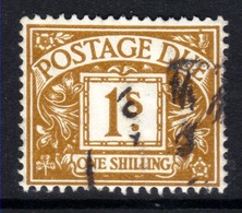 GB 1959 - 63 QE2 1/-d Ochre Postage Due SG D74 No Wmk  ( J1025 ) - Tasse