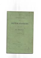 Livre Ancie 1888 Statuts De La Société De Consommation De L'Est à Troyes - 1801-1900