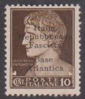 Italy-Italian Social Republic 1943 Overprinted Base Atlantica S 6, Mint Never Hinged - Ortsausgaben/Autonome A.